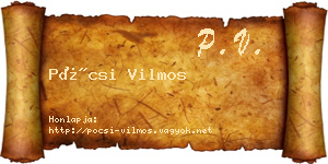 Pócsi Vilmos névjegykártya