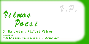 vilmos pocsi business card